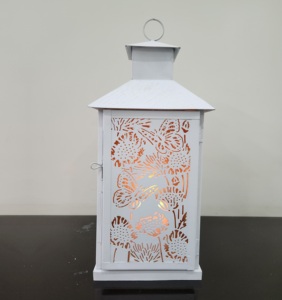 Premium Outdoor Decorative <b>Lantern</b> Pillar <b>Candle</b> Stand Handmade Pure White Metal Holder for <b>Garden</b> Decorations Home Christmas - Product Image 4