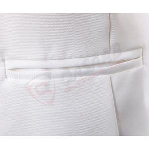 Manteau gothique à double boutonnage pour homme élégant Veste imperméable à la mode en fausse fourrure Capuche courte Poche réversible Casual White Print - Product Image 5