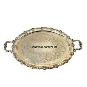 Plateau à chocolat élégant fait à la main Design arabe classique élégant nouveau plateau à chocolat en métal plaqué or décoratif chocolat fantaisie - Product Image 6