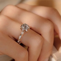 Anillo de Compromiso de Lujo, Anillos de Boda de Plata de Ley 925 con Corte de Moissanita de 1 Quilate, Anillo de Aniversario para Mujer, Chapado en Rodio, Certificado por GRA