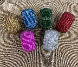 Anneaux de serviette modernes et écologiques en résine/métal/bois/verre, taille et forme personnalisables, décoration de table - Product Image 3