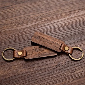 Porte-clés personnalisé en bois gravé au laser, logo vierge, cadeau souvenir promotionnel, porte-clés en bois naturel, vente en gros bon marché - Product Image 2