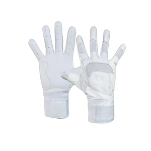 Manufacturer Top Quality <b>Leather</b> Custom Long <b>Cuff</b> Softball Batting Gloves Own Logo Design Beisbol Guantes - Product Image 5