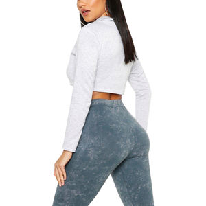 Fashion Seamless Sports Fitness Running <b>Acid</b> <b>Wash</b> <b>Leggings</b> / Latest Design Women Workout High Waist <b>Acid</b> <b>Wash</b> <b>Leggings</b> - Product Image 5