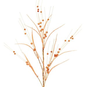 Ornement de décoration d'intérieur durable élégant 75cm de fleur artificielle en cristal orange - Product Image 2