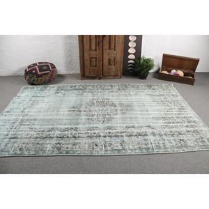 Alfombra Turca Grande de 5.9x9.4 pies (181x285 cm), Alfombra Persa Azul Vintage - Product Image 3