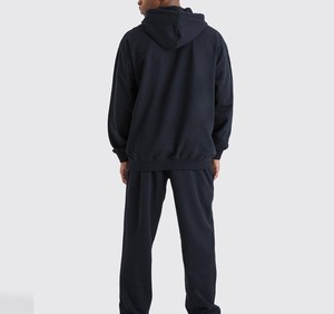 Chándal personalizado unisex, conjunto de pantalones de chándal y Sudadera con capucha, chándal blanco de invierno para hombre, cortavientos, acampanado holgado de invierno - Product Image 4