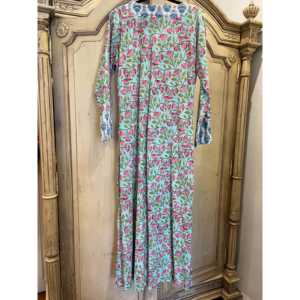 Vestido Floral de Verano ODM Tallas Grandes Tulip Garden 2 Transpirable Ligero Halter con Cremalleras Fruncido para Fiestas en la Playa y Atuendos Formales de Día XS - Product Image 5