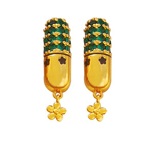 Orecchini Pendenti di Lusso in Vetro Verde per Donne, Gioielli di Classe Elegante - Product Image 4