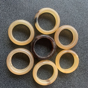 Bagues de doigt faites en corne de buffle et de boeuf avec des motifs uniques Design Bagues de doigt réglables en corne de boeuf pour bijoux Boho - Product Image 2