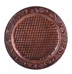 Assiette de service décorative en métal doré brillant, assiettes de présentation de qualité supérieure pour les mariages, les fêtes et les cadeaux - Product Image 2