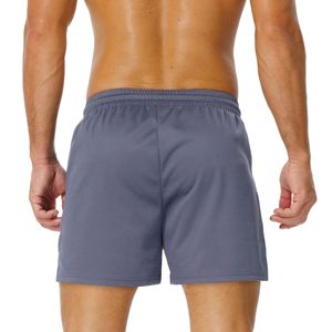 2025 nouveau Design 100% coton mi-taille hommes Shorts de course pour hommes lâche cordon couleur unie genou longueur Style décontracté - Product Image 4