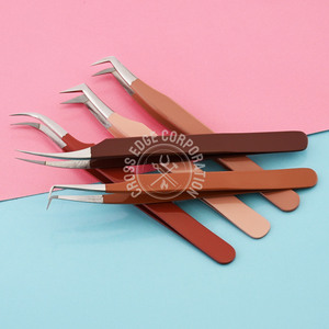 คีมหนีบขนตาแบบแยกสแตนเลสญี่ปุ่นแหนบต่อขนตา90องศา - Product Image 5