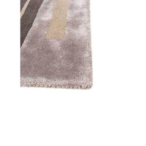 Tapis géométrique en laine et viscose tufté à la main Acar gris et noir Ptwv-7139 pour la maison, le salon, le couloir, la chambre d'adolescent, rectangulaire rayé - Product Image 4