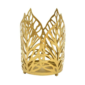 Bougeoir votif en laiton gravé tournesol plaqué or de conception supérieure support en fer accessoire de Table de bureau à domicile le plus vendu - Product Image 2