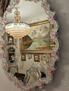 Fleurs en verre rose vintage de Murano, style vénitien - Product Image 2