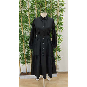 Vestido Maxi Elegante de Manga Larga con Cuello y Botones Delanteros para Mujer de Jane, con Cinturón Metálico, para Uso Diario, Modelo 32656 - Product Image 6
