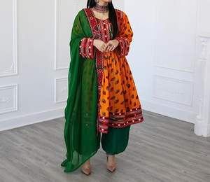 Robe kuchi vintage ethnique tribal, robe de soirée traditionnelle afghane/pakistanaise Kuchi Kochi 3054 - Product Image 3
