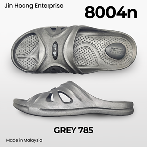 PVC <b>Men</b> Dark Grey Sandals Lightweight Anti Slip Comfortable Casual <b>Slippers</b> Bulk Wholesale Supplier @migo 8004n Made Malaysia - Product Image 2