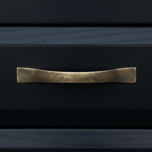 Modern <b>Side</b> Table with 3 <b>Drawers</b> Black Color Living Room Dining Furniture Eco-Friendly Rubber Wood MDF Durable Construction - Product Image 5