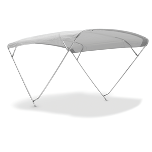 Bimini Top Sport Plus Durable à 4 Arches en Acier Inoxydable 20mm, Housse de Bateau en Toile Polyester Argentée pour Bateaux Sportifs Nettuno Marine - Product Image 1