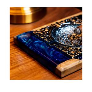 Cenicero Resina Epoxi, Cenicero Resina Hecho a Mano, Rolling Tray Handmade, Cenicero, Tobacciana, Caja de puros Madera, Bar Posavasos Hecho a Mano - Product Image 5