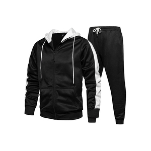 Chándal con Capucha para Hombre, Material de Algodón y Poliéster, Mangas Completas, Servicio OEM, Precio al por Mayor, Cordones Ajustables 2026 - Product Image 1