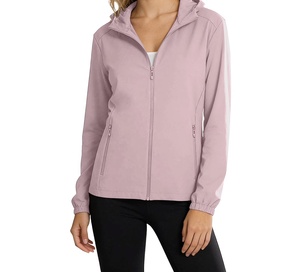 Wholesale Women's Softshell <b>Jacket</b> Women Softshell <b>Jacket</b> Lightweight Durable Breathable Finished Hooded Design for Travel - Product Image 3