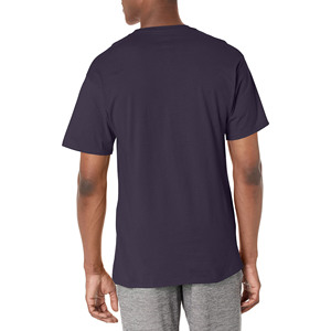 Col arrondi Gym T-shirt hommes 100% coton à manches courtes course T-shirt mâle entraînement été vêtements de sport hommes T-Shirts - Product Image 3