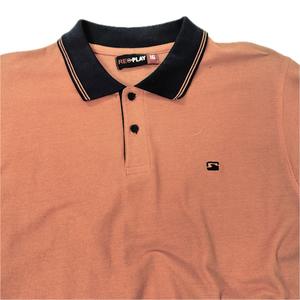 Polo de golf pour hommes 100% coton/polyester avec logo brodé personnalisé à manches courtes uniforme de travail de couleur unie anti-rides - Product Image 2