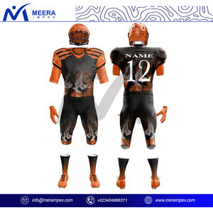2025 uniforme de Football américain personnalisé 100% Polyester col en v équipement de sport court vente en gros équipement de Football imprimé par Sublimation - Product Image 2