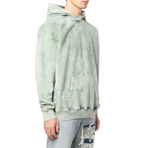 Prix raisonnables, tissu en molleton 100% coton, sweat-shirt à capuche pour homme, lavage à l'acide, écologique, style streetwear d'hiver - Product Image 1