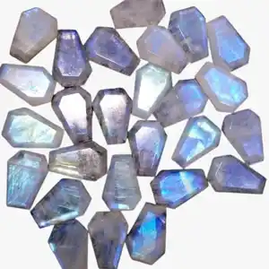 Alta calidad Natural Blue Fire Rainbow Laborite Cabochons Fabricación de joyas Pulido a mano IGI Certificado AAAAA Calidad al por mayor - Product Image 1