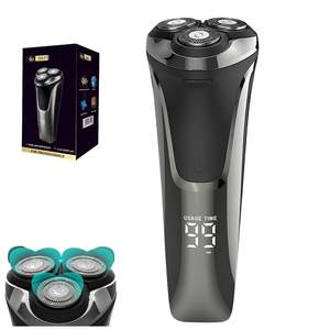 Afeitadora Eléctrica Rotativa para Hombre, Impermeable, Recargable, para Uso en Seco y Húmedo, con Fuente de Alimentación USB, IPX7, Lavable, Mini Afeitadora Facial, 1 Unidad - Product Image 2