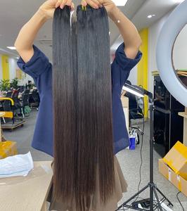 Extensiones de Cabello Liso Virgen Remy Chino Profesional, Trama Doble a Máquina, Cabello de Alta Calidad, Fábrica de Vietnam, Todos los Colores - Product Image 1