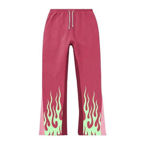 Conjuntos de pantalones de chándal acampanados de gran tamaño con logotipo personalizado OEM y Sudadera con capucha, chándal de peso pesado, chándales apilados Acampanados para hombres - Product Image 6