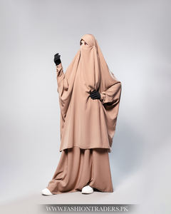 Ensemble Jilbab en Polyester Fait Main en Deux Pièces pour Femmes Musulmanes, Vêtements Islamiques Modestes, Fournisseur Direct d'Usine, Prix de Gros - Product Image 4