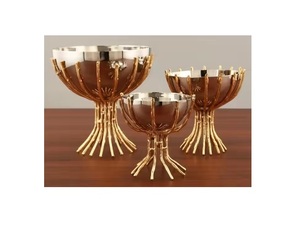 ELEGANT DEIGNS - Tazón Decorativo y para Servir de Metal Clásico con Función para Colgar, para Decoración de Cocina y Mesa - Product Image 1