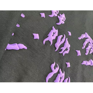 2024 nueva moda logotipo personalizado francés Terry Puff estampado algodón transpirable cremallera completa Sudadera con capucha hombres ropa de invierno en relieve impresión 3D - Product Image 6