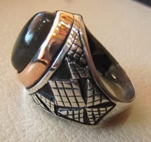 Bague pour homme en gros, pierre précieuse labradorite bleue naturelle, bague lourde pour homme, design ottoman arabe, bijoux en argent sterling 925 - Product Image 6