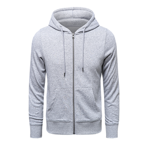 Sudadera con capucha talla grande para Hombre | Sudadera de mezcla de algodón con cremallera completa y bordado personalizado OEM - Product Image 1