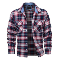 Kemeja Flanel Pria Klasik Polos Slim Fit Bisnis Kasual Lengan Panjang 100% Katun Bernapas Tersedia Ukuran Besar untuk Musim Semi