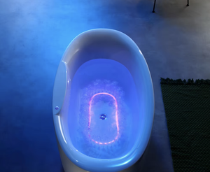 อ่างอาบน้ำอะคริลิคนวดอิสระ1.7ม. ทันสมัยไฟ LED 6หัวใช้ในห้องน้ำ TR-18071รวมที่ระบายน้ำ