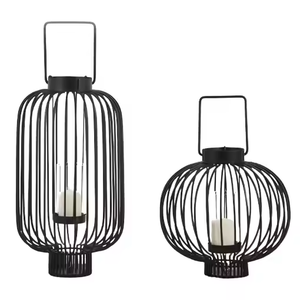 Producto personalizable linternas con cable de hierro negro linterna de metal brillante para hoteles restaurantes y lámpara de hogar por decor IMPEX - Product Image 6
