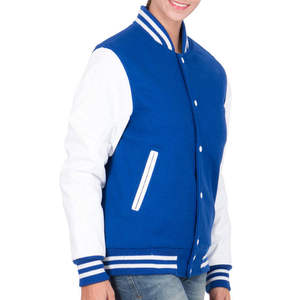 Tùy Chỉnh Thư vá Sọc Cắt Cao Đẳng Bóng Chày Varsity Áo Khoác Bông Letterman Phụ Nữ Của Áo Khoác - Product Image 4