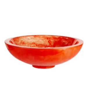 ชามสลัดทำด้วยมือสีส้มทำจากเรซินชามเสิร์ฟอาหารสำหรับบ้านและสวนดีไซน์ใหม่ทำจากเพื่อความสบายและสไตล์ - Product Image 1