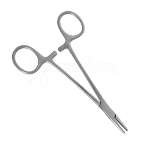 Portaagujas marrón de 5 pulgadas dentado de acero inoxidable quirúrgico Médico Dental suministro de fabricante de instrumentos - Product Image 4