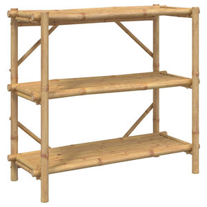 Fields 3-Layer <b>Bamboo</b> Storage <b>Shelf</b> 39.4\"x15.7\"x35.4\" 35.4\"H 15.7\"W 39.4\"D - Product Image 1