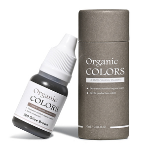 Encre de tatouage organique manuelle Lashmonster Ombre Color 209 Olive Brown, pigments de microblading, non nictétants, pour débutants, pour tatouage permanent - Product Image 1