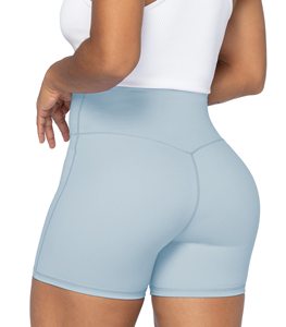Short de course de gymnastique à séchage rapide pour femmes Short de sport respirant avec taille élastique et bouton de marque personnalisé motif décoré nœud - Product Image 4